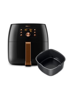 Philips Air Fryer 2200 Watt, Sensor Technology,7.3 Liter Capacity, Distinctive Black*Gold Color, Model No. HD9863/91