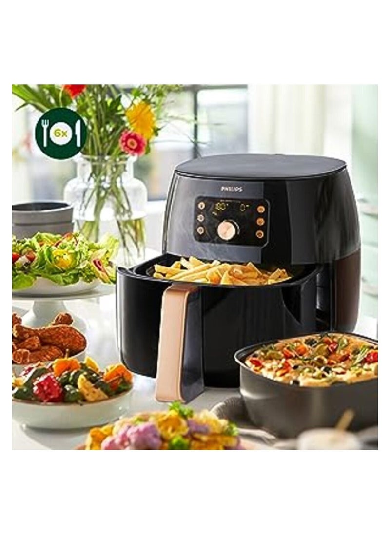 Phillips' - Philips Air Fryer 2200 Watt, Sensor Technology,7.3 Liter Capacity, Distinctive Black*Gold Color, Model No. HD9863/91 - Image 1
