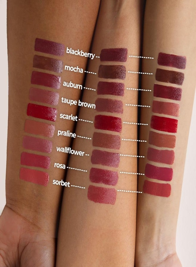 Ruby's Organics Liquid Lipstick, Smooth Cream Texture-Weightless, Highly Pigmented, Soft Velvet Finish, Long Lasting Rich Color, Non-Drying, All Skin Types, Silicon and Paraben Free-Taupe Brown, 6.5ml - Image 2