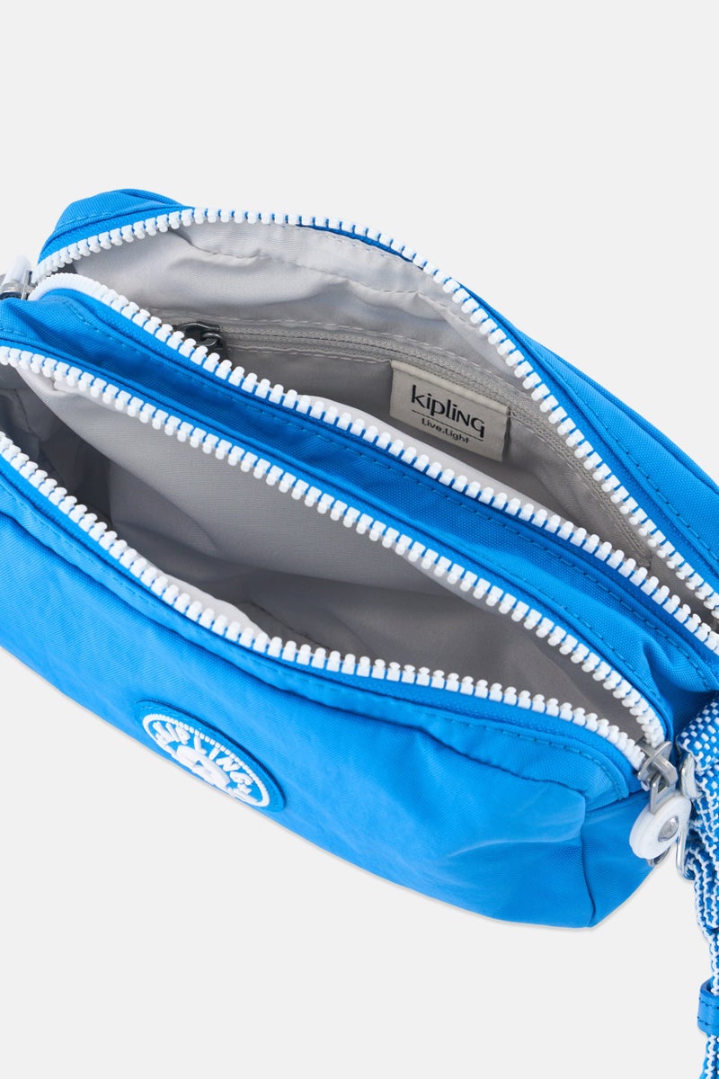 kipling Women Brand Logo Cross Body Bag, Blue - Image 3