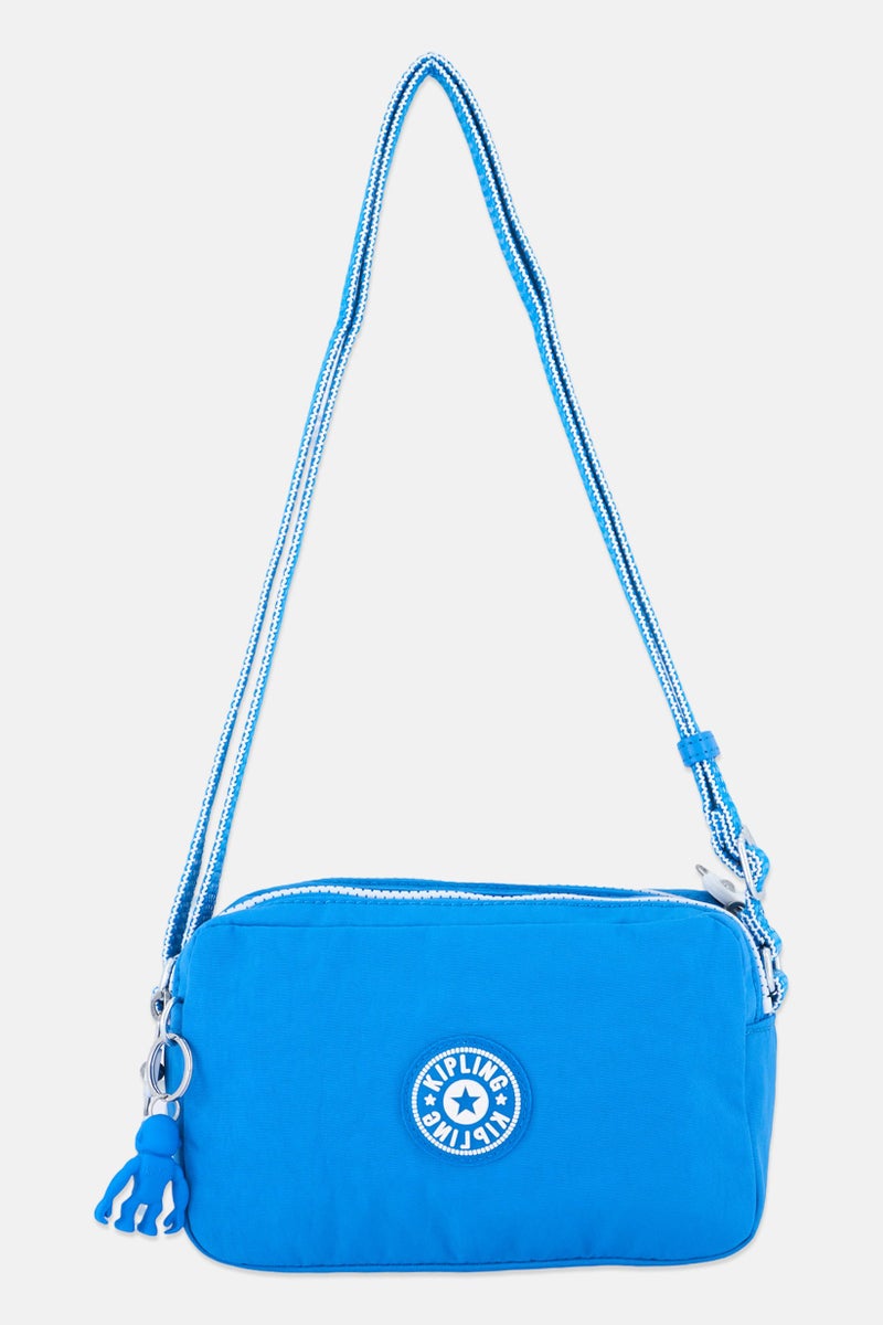 kipling Women Brand Logo Cross Body Bag, Blue - Image 1