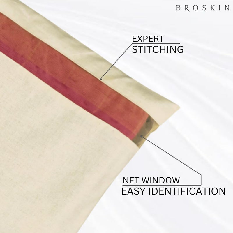 BROSKIN BROSKIN Cotton Big Saree Covers For Silk Saree Tops Dress Lehengas Clothes with Zip Closure Cotton Saree Bags with Transparent Breathable Window for Wardrobe Organizer Pack Of 18 18 X 15 Inches - Image 4