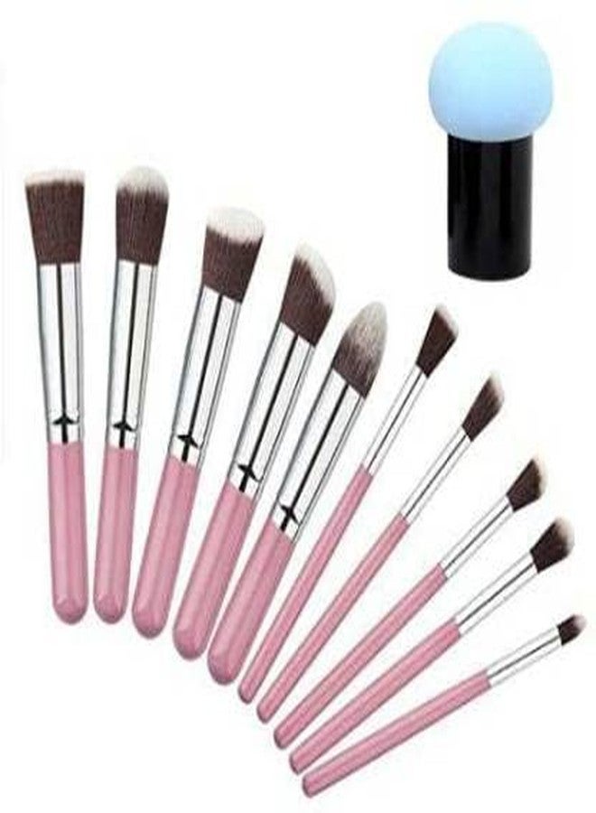 DATNASAYAD مجموعة فرش تجميل داتناسيا الوردية لوجه المكياج، عبوة من 10 - Image 2