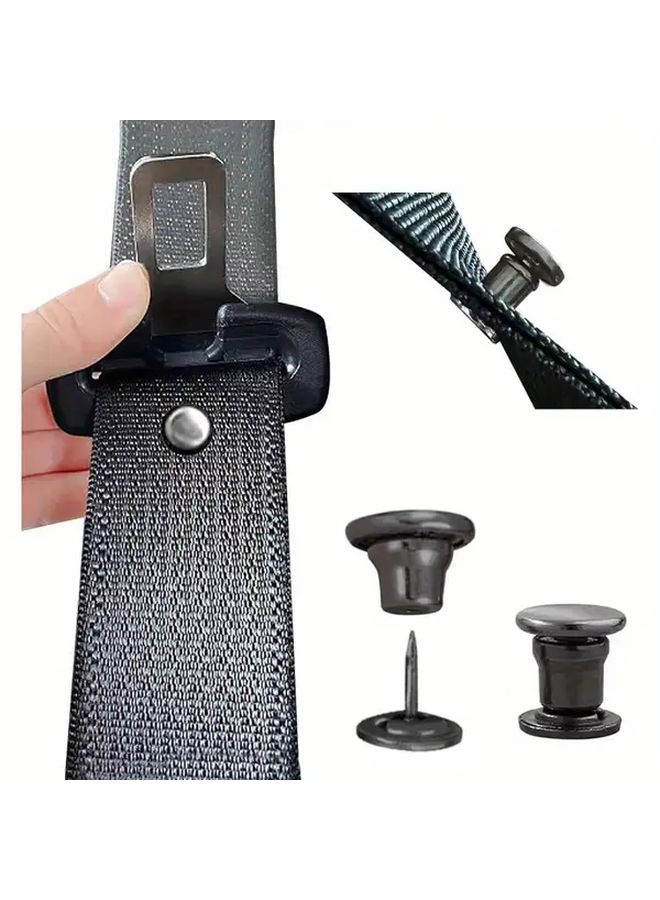 Bronze Color Seatbelt Button Block Stopper Prevents Sliding For Secure Installation 2 Pairs - Image 2