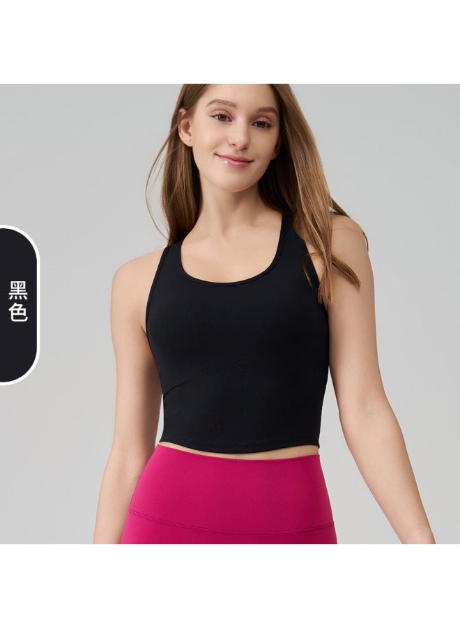 Customized Thin Shoulder Strap Yoga Clothes For Women, Summer Running Fitness Bra, Shock-proof Push-up Fixed Cup Sports Bra
