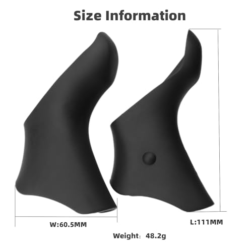 NELboNs Bike Brake Levers Hoods Compatible with 105 ST-5600/5601/6600 Ultegra Silicone Protector,1 Pair/Black - Image 5