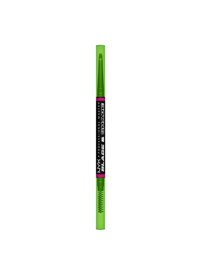 NYX PROFESSIONAL MAKEUP NYX Professional Makeup Blade & Shade, Dual Edged Brow Pencil, Up to 16HR wear, Smooth-glide pigment, Black