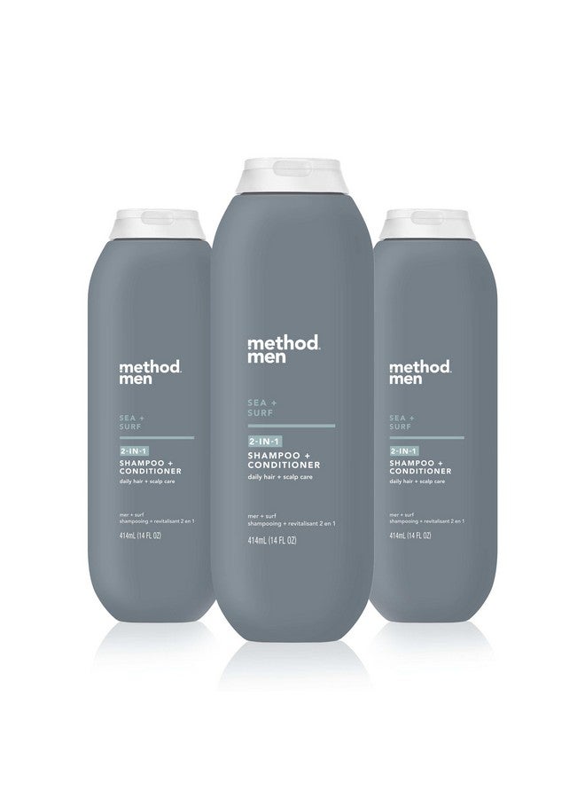 Method Men 2-in-1 Shampoo + Conditioner, Sea + Surf, 14 Ounces (Pack of 3) - Image 1