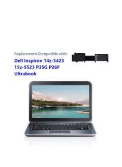 Terabyte Replacement Laptop Battery For Dell Inspiron 14Z-5423/15Z-5523/8JVDG/T41M0/TPMCF/2NJNF/0TPMCF Black  - Image 3