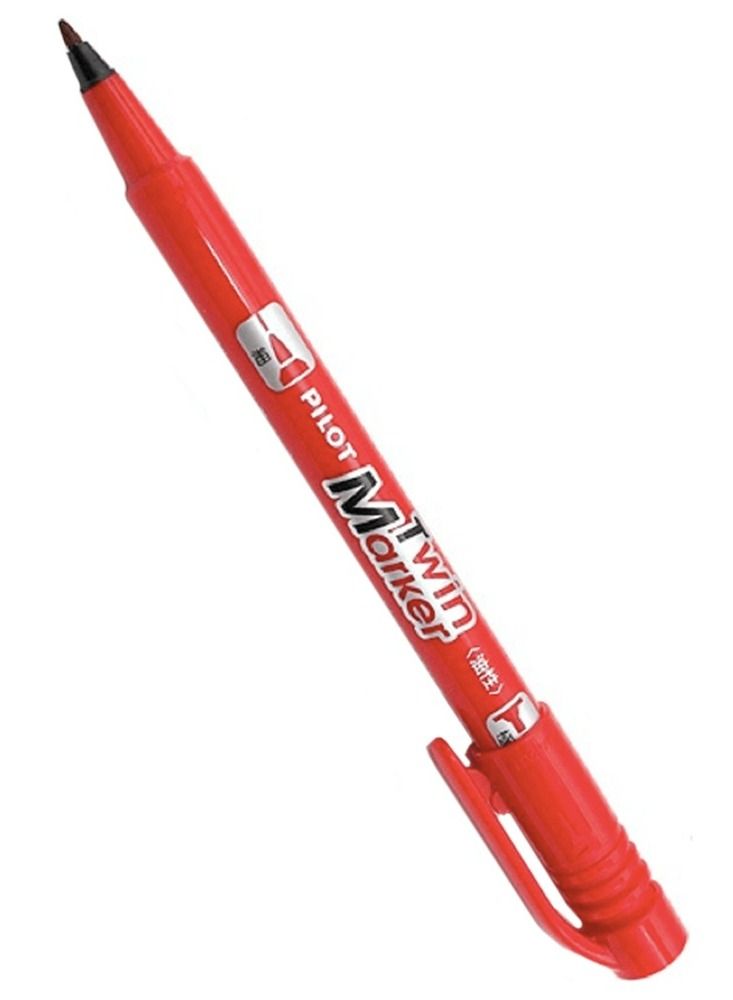 PILOT بايلوت 4 قطع قلم تحديد دائم مزدوج متعدد الألوان - Image 4