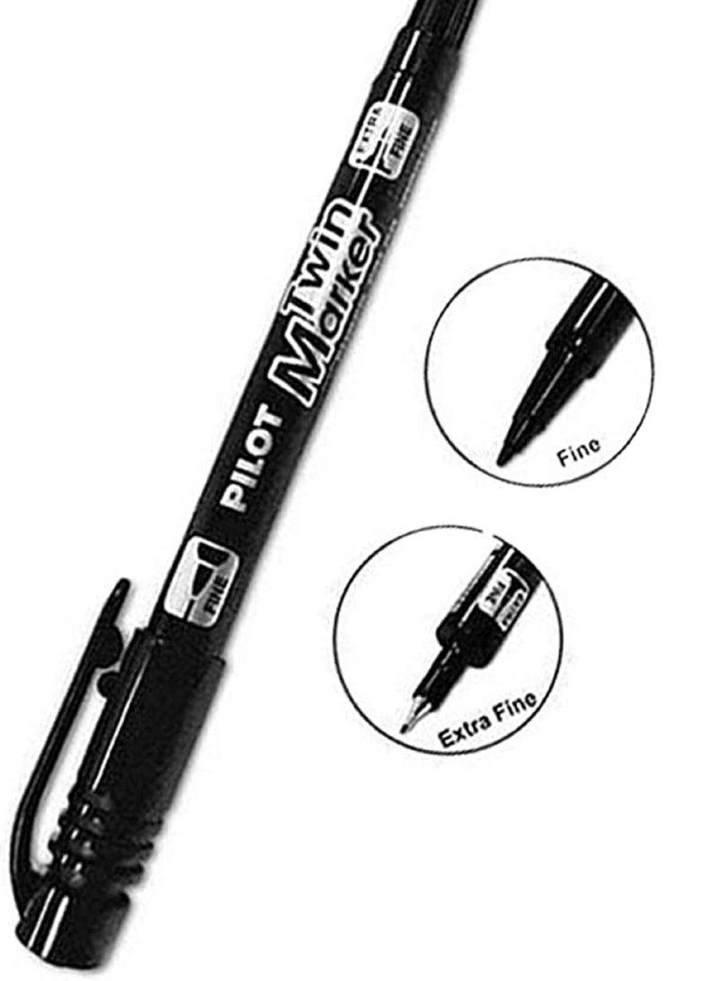 PILOT بايلوت 4 قطع قلم تحديد دائم مزدوج متعدد الألوان - Image 5