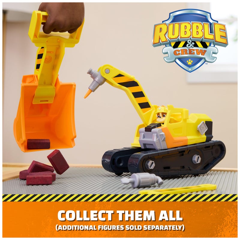 Rubble & Crew Charger's Mega Power Crane, Toy Truck with Charger Figure & 2 Detachable Tools, PAW Patrol Kids Toys for Boys & Girls Ages 3 and Up - Image 5