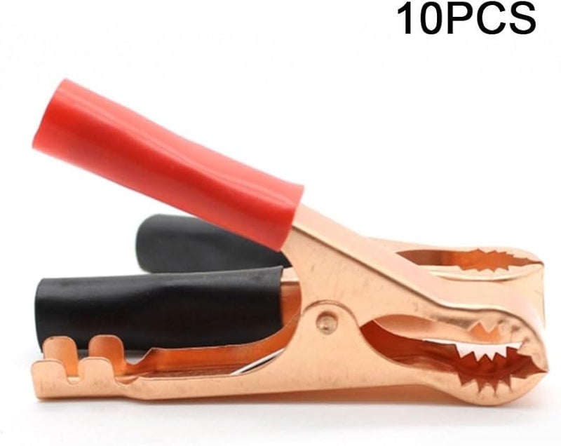 مشابك بطارية ثقيلة 10 قطع للسيارات والعربات المنزلية والقوارب وشواحن الألواح الشمسية والاختبارات الكهربائية - Image 3