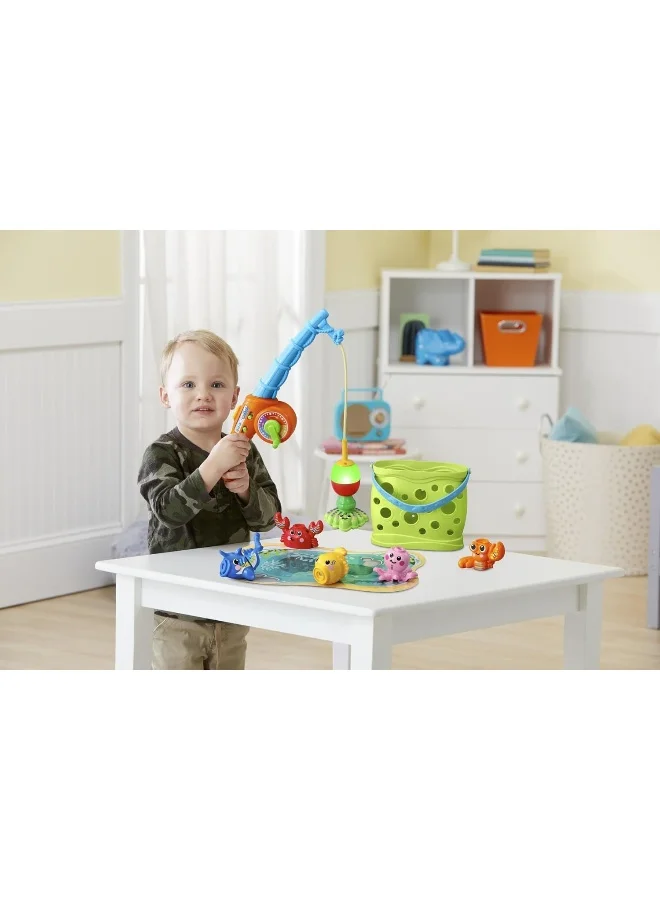 vtech VTech - Wiggle & Jiggle Fishing Fun | Smart Fishing Rod, 7 Sea Creatures | 3 Game Modes, Interactive Light-Up Bobber | Songs & Melodies, Toy for Kids