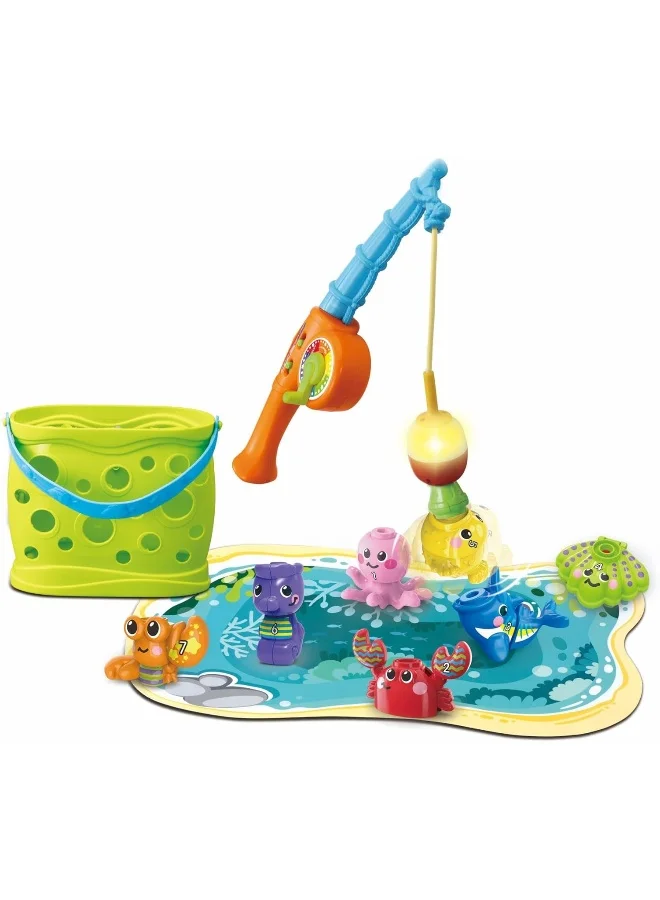 vtech VTech - Wiggle & Jiggle Fishing Fun | Smart Fishing Rod, 7 Sea Creatures | 3 Game Modes, Interactive Light-Up Bobber | Songs & Melodies, Toy for Kids