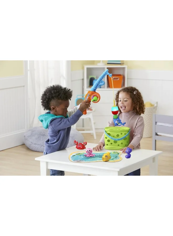 vtech VTech - Wiggle & Jiggle Fishing Fun | Smart Fishing Rod, 7 Sea Creatures | 3 Game Modes, Interactive Light-Up Bobber | Songs & Melodies, Toy for Kids