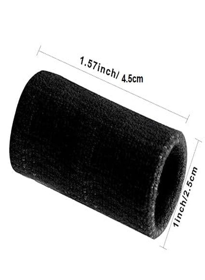 Mluffy Adjustable Pain Relief Thumb Brace Supports Elastic Compression Protector | Compression Pression Finger Sleeves Protectors for Cricket, Relieving Pain (Black) (Pack Of 10) - Image 2