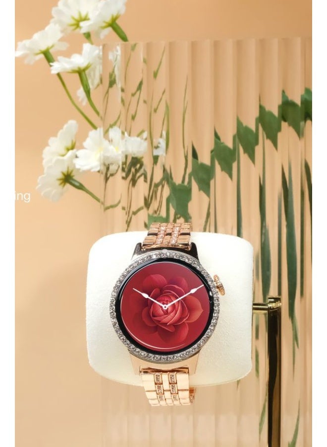 Telzeal Germany LOLA 5 Smart Watch With Bracelet 2 Pairs Straps and Wireless Charging Designed For Ladies and Girls Gold - Image 5