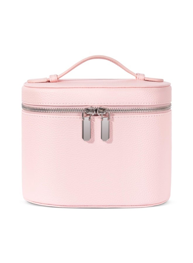 Makeup Bag, Travel Make up Case with Compartments and Handle, Portable Cosmetic Organizer Bags,Toiletry Bag for Women - Image 1
