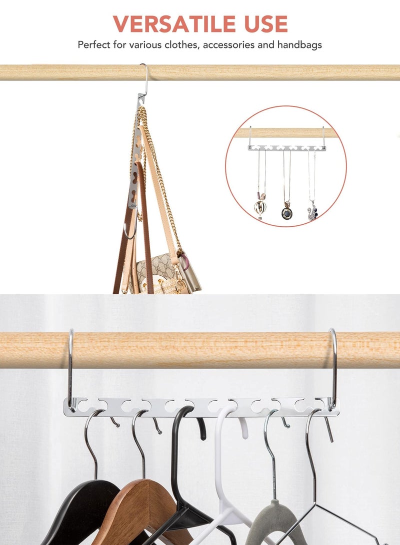 SYOSI Closet Organizers and Storage, Metal Magic Hangers Space Saving Hangers Hold Up to 30lbs for Heavy Clothes, Heavy Duty Closet Hangers Organizer Space Saver Hangers Closet Organizers(10 Pack) - Image 5