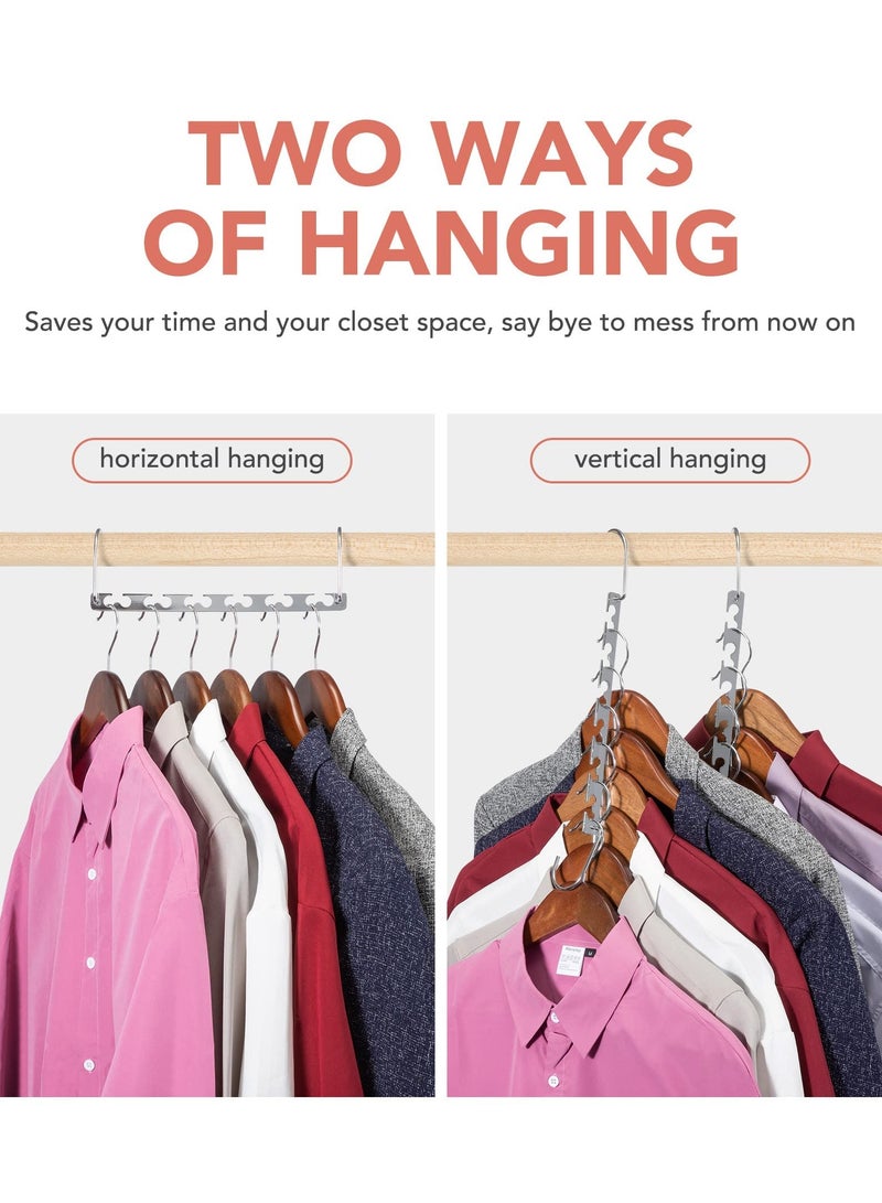 SYOSI Closet Organizers and Storage, Metal Magic Hangers Space Saving Hangers Hold Up to 30lbs for Heavy Clothes, Heavy Duty Closet Hangers Organizer Space Saver Hangers Closet Organizers(10 Pack) - Image 3