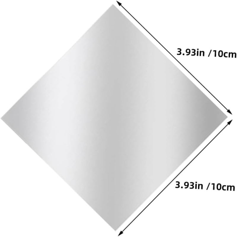 Housoutil 20pcs Self Adhesive Mini Square Mirrors Acrylic Tiny Mirror Tiles for DIY Crafts Home Wall Kitchen Decoration High Definition Reflection Silver - Image 2
