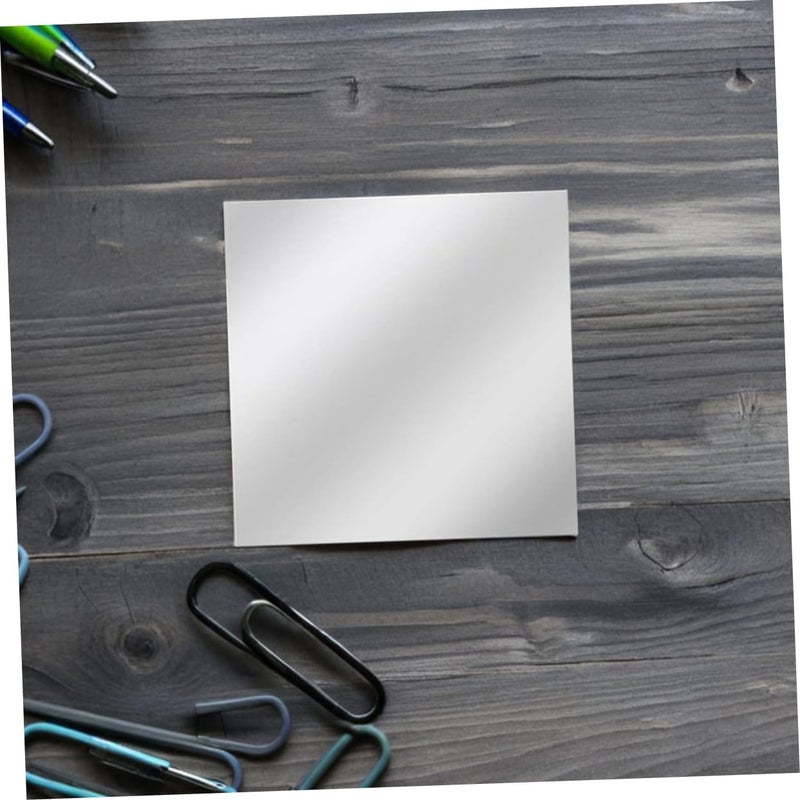 Housoutil 20pcs Self Adhesive Mini Square Mirrors Acrylic Tiny Mirror Tiles for DIY Crafts Home Wall Kitchen Decoration High Definition Reflection Silver - Image 4