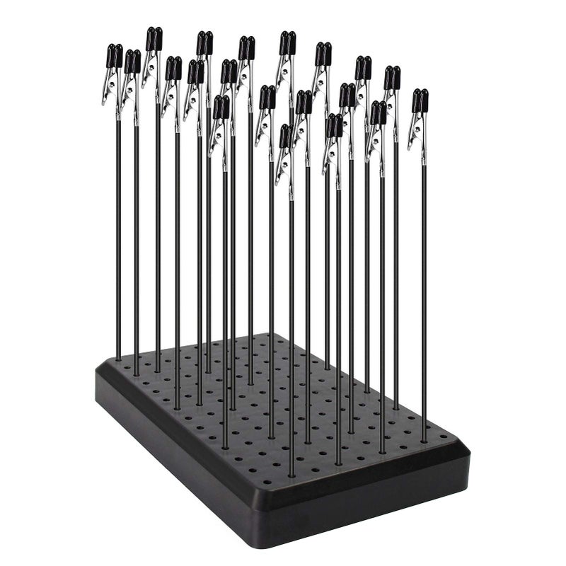 Evemodel GJJC09B 1PC Painting Stand Base and 20PCS Alligator Clip Stick Set Modeling Tools for Airbrush Hobby Model Parts New - Image 1