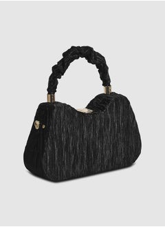 Haute Sauce Ruched Handle Handbag - Black  - Image 2