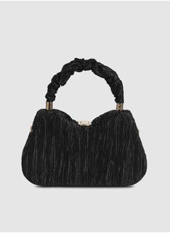 Haute Sauce Ruched Handle Handbag - Black  - Image 1