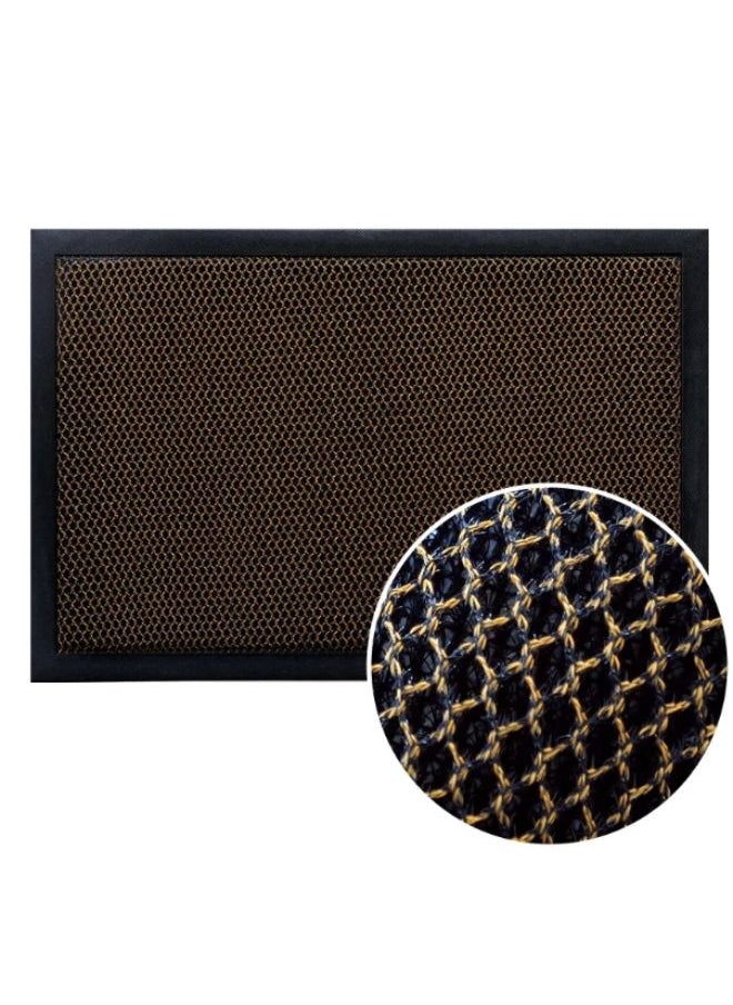 Generic Non-Slip Outdoor Mat – Entryway Rug for Front Door, Kitchen & Garage – Traps Dirt & Moisture – Rubber Backed 44x76 cm -Bronze  - Image 1