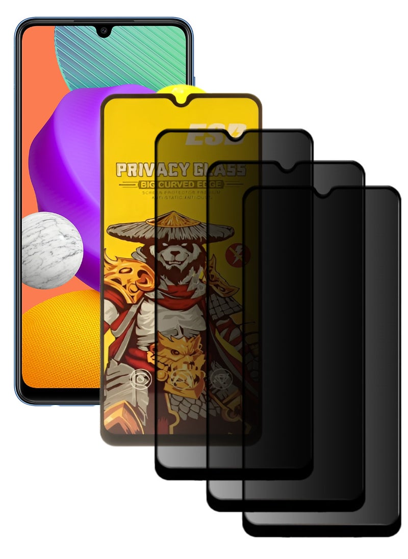 ESD 3 Pieces Tempered Dustproof Privacy Glass Screen Protector Compatible For Samsung Galaxy M22 - Image 1