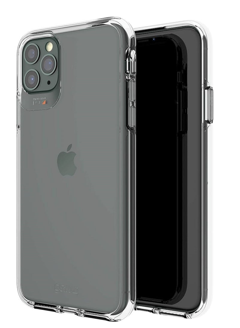 جراب Gear4 Crystal Palace متوافق مع iPhone 11، حماية متقدمة من الصدمات مع تقنية D3O المدمجة، مضاد للاصفرار، غطاء هاتف - شفاف