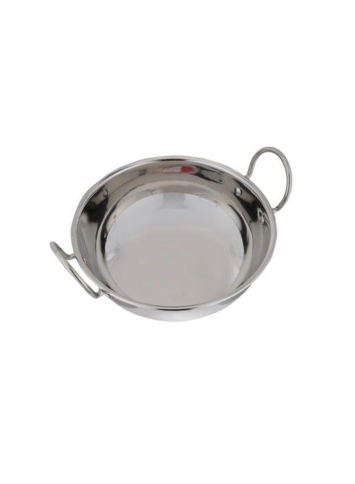 Ayda Stainless Steel Kadai Wok with Handle light Guage 24cm  - Image 4