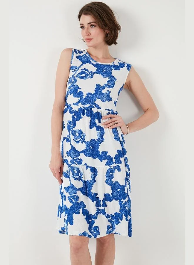 Lela  Lela Patterned Sleeveless Midi Dress Women's Dress 5869007 for Women | Best Price UAE