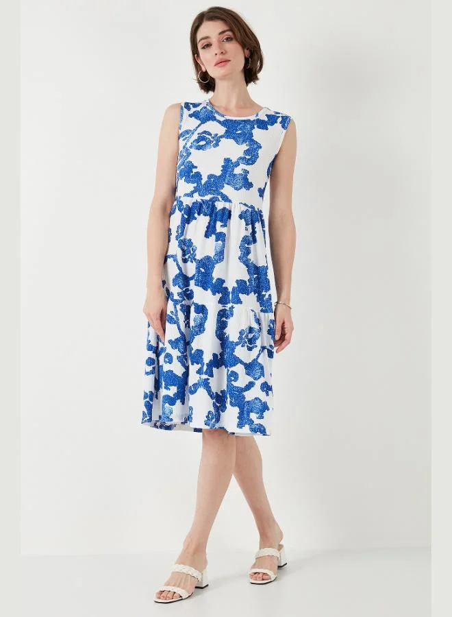 Lela  Lela Patterned Sleeveless Midi Dress Women's Dress 5869007 for Women | Best Price UAE