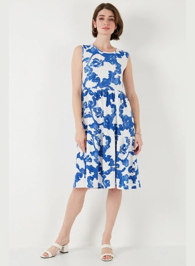 Lela  Lela Patterned Sleeveless Midi Dress Women's Dress 5869007 for Women | Best Price UAE