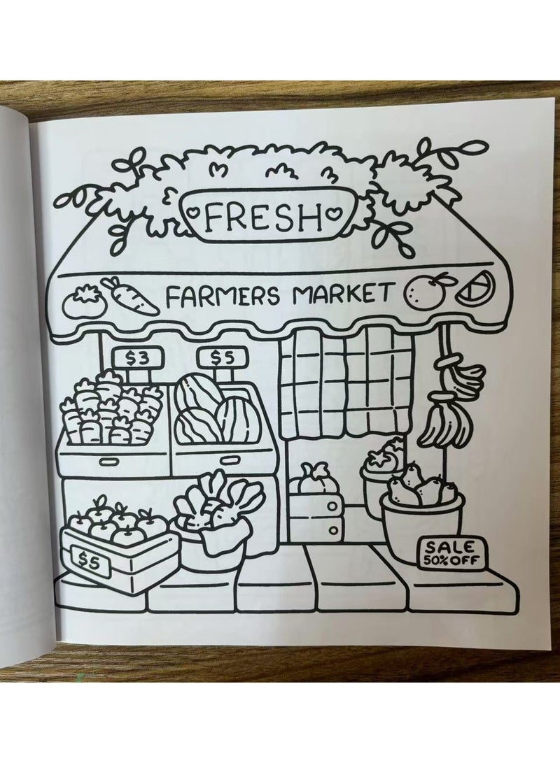 Generic Cozy & Cute: Coloring Book for Adults and Teens, Bold and Easy Designs for Relaxation with Hygge Inspirations (Bold & Easy Coloring) 21CM X 21CM  - Image 3