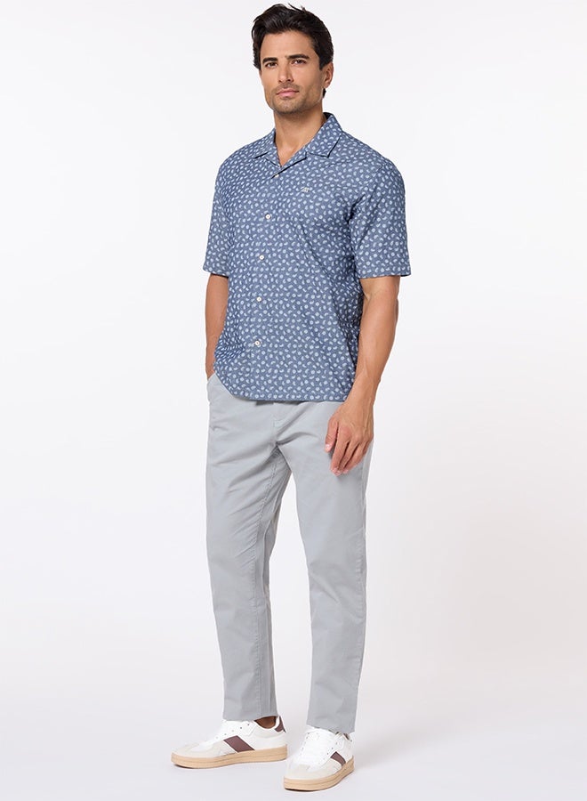 Mannerism The Voyager Cotton Mid Navy Shirt with Stretch Comfort Fabric - Image 4