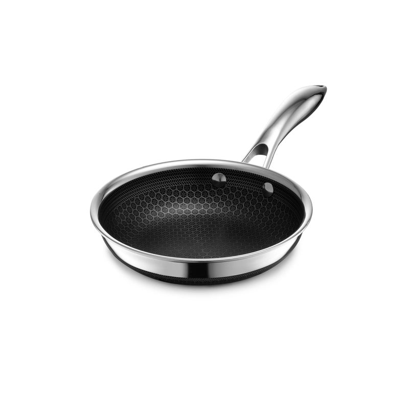 HexClad Hybrid Nonstick 7-Inch Fry Pan, Stay-Cool Handle, Dishwasher and Oven Safe, Induction Ready, Compatible with All Cooktops - Image 1