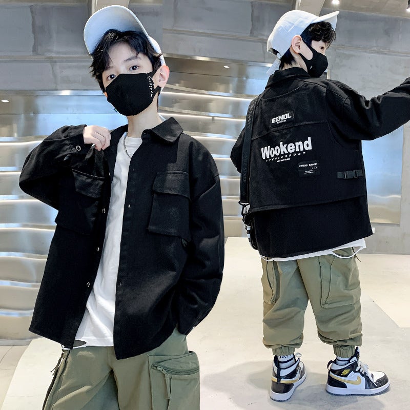 Boys' Jacket Style For Older Children, Boys' Autumn Sports Jacket Top, Children'S Autumn Fashion - Image 1