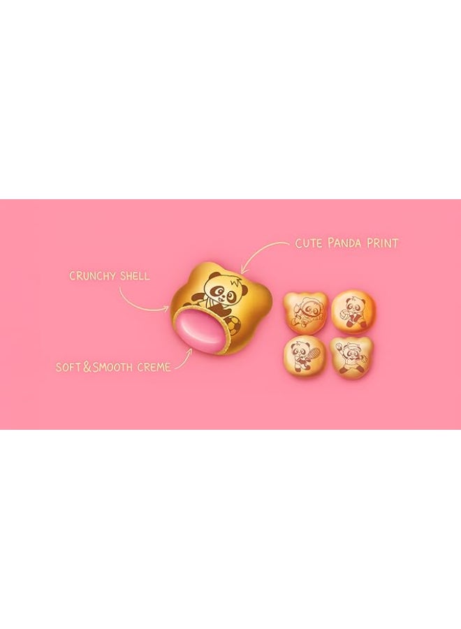 Meiji Hello Panda Strawberry Filled Biscuits Fun Crunchy Snack with Creamy Strawberry Filling 32g Pack of 24 - Image 3