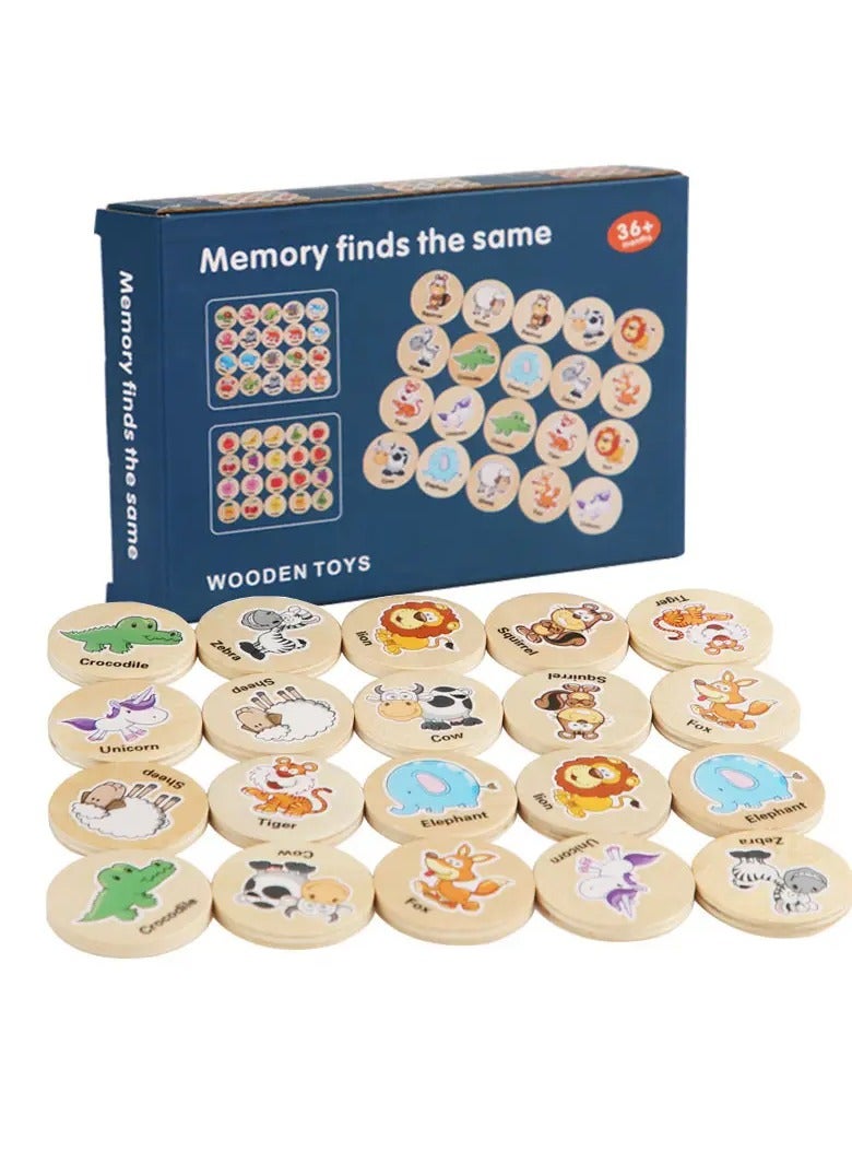 Wooden Memory Matching Game – Fun & Educational Brain Training Toy for Kids, Available in Animal Forest & Marine Life Themes, Enhances Concentration, Thinking, and Early Childhood Learning, Ideal Gift for Preschoolers & Toddlers  - Image 2