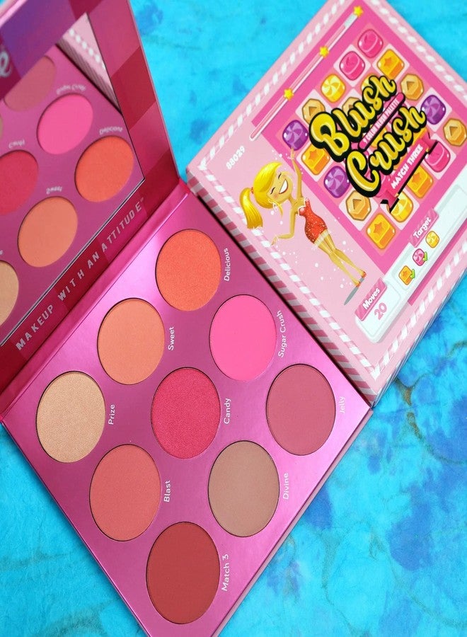 Rude Blush Crush 9 Color Blush Palette - Match Three by Rude Cosmetics for Women - 0.67 oz Blush - Image 3