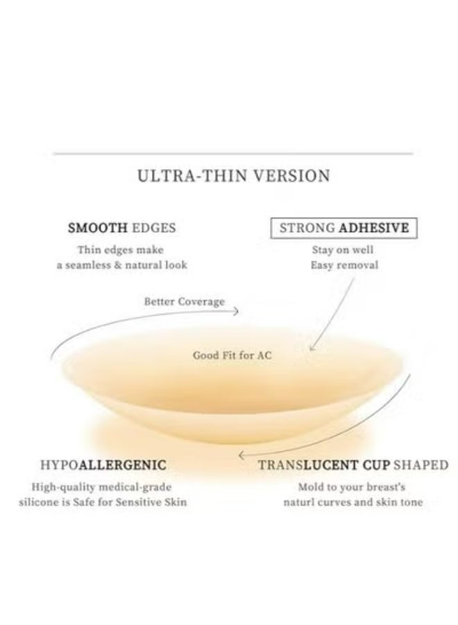 Lifenpure™ silicone nipple covers reusable ultra soft self adhesive breast covers with storage box for women - Image 5