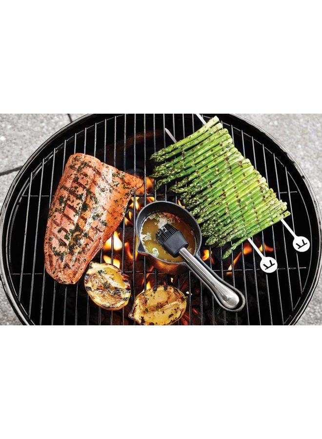 Outset Basting Pot and Brush, Cast Iron Pan and Sauce Brush - Image 2