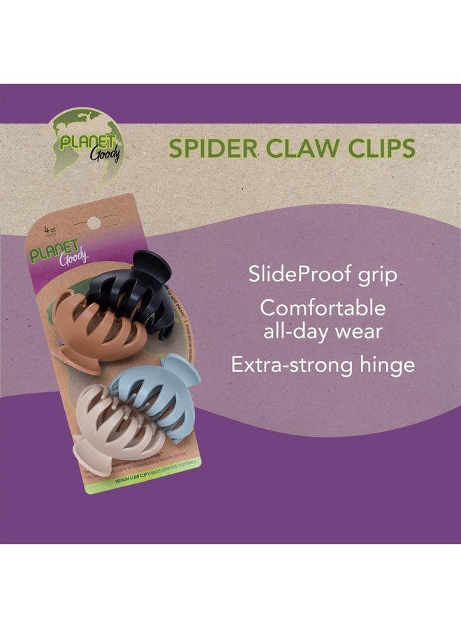 Goody Planet Goody Spider Claw Hair Clip 4Count Assorted Neutral Colors Medium To Long Hair Longlasting & Will Not Slip Painfree Hair Accessories For Women Men Boys & Girls All Hair Types - Image 3