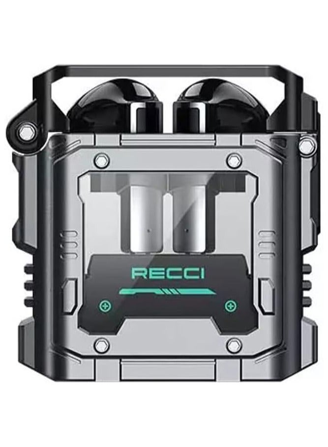 ريتشي سماعات لاسلكية  مجموعة نقية من Recci تستجيب لكوكب متجول بلوتوث سماعة رأس بلوتوث لاسلكية حقيقية اتصال بلوتوث 5.3 مقاومة فائقة باس ومستويات عالية قوية (أسود) - Image 1