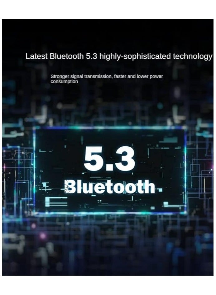 ريتشي سماعات لاسلكية  مجموعة نقية من Recci تستجيب لكوكب متجول بلوتوث سماعة رأس بلوتوث لاسلكية حقيقية اتصال بلوتوث 5.3 مقاومة فائقة باس ومستويات عالية قوية (أسود) - Image 5