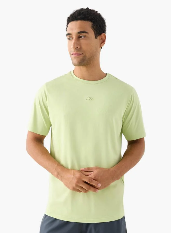 Kappa Logo Detail Crew Neck T-shirt with Short Sleeves